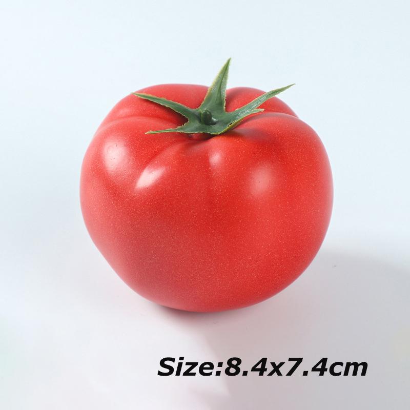 5pcs Simulation Red Tomato Model Lifelike Foam Vegetable Props Kitchen Ornaments Window Display Sample Fake Fruit Photog Props