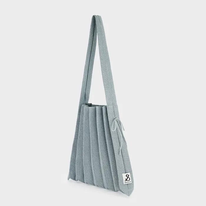 Lucky Pleats Knit M Starry Dusty Blue