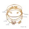 Bracelet Stunning 5piece Set With Bohemian Butterfly Charms And Shimmering Crystals