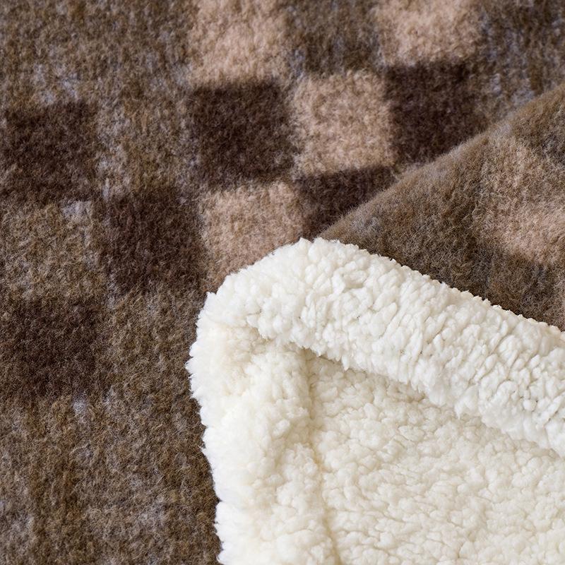 Double-Layer Lamb Wool Cashmere Blanket - Thick Warm Nap & Sofa Cover