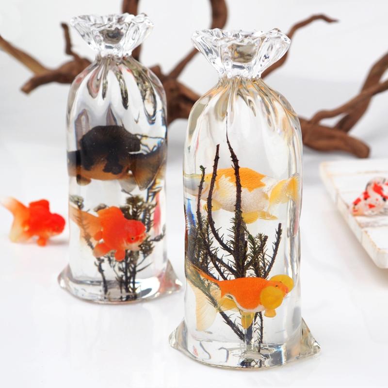 Unique Silicone Mold for 3D Goldfish Lucky Bag Resin Epoxy Casting Molds for Home Decor Ornament Water Bag Tabletop Mold