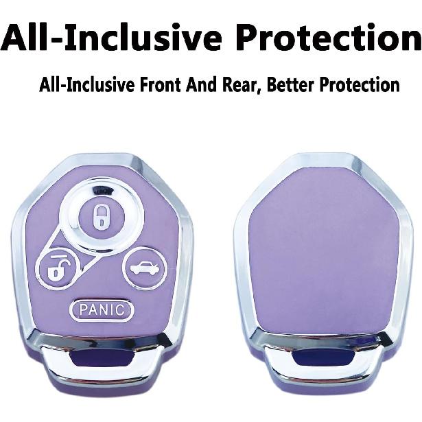 Key Fob Cover Case Compatible with Subaru 2008- Ascent BRZ Crosstrek Forester Impreza Legacy Accessories