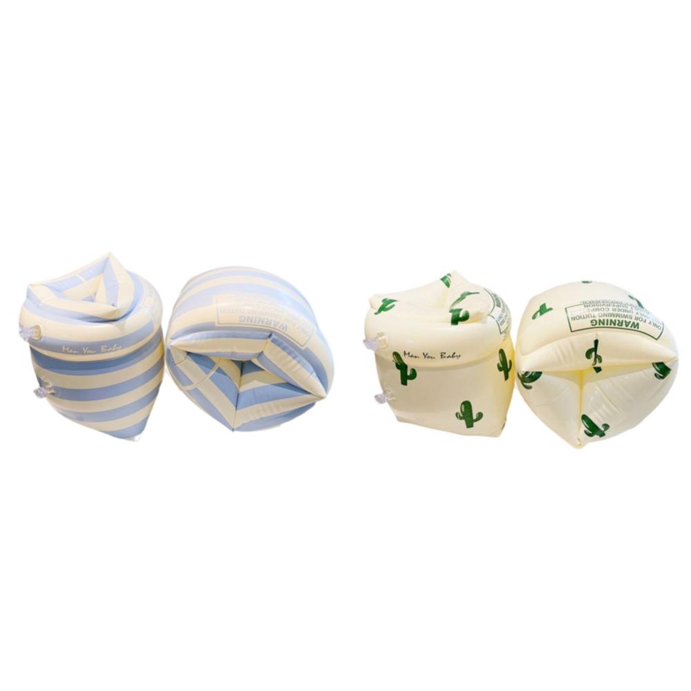 1 Paar Poolboje Schwimmbinden Doppel-Luftkammer Aufblasbare Schwimmbad-Armschwimmer PVC Bedruckt Erwachsene Kinder Schwimmzubehör