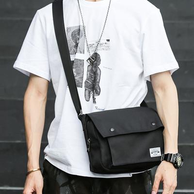 Trendy Men's Single-shoulder Bag, Water-resistant, Simple Crossbody Bag, Men's Bag, Sporty Postman Bag, Youth Crossbody Bag