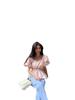Koreanisches Sommer Puffärmel Quadratkragen Slim Fit Hemd für Damen