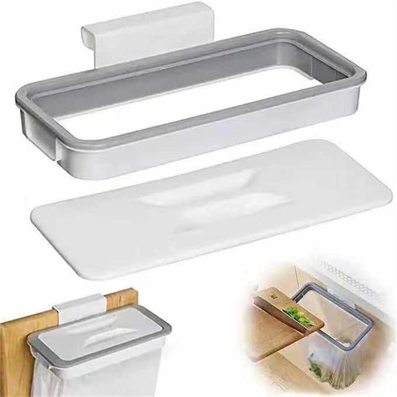 Attach-A-Trash: Cabinet Door Hanging Kitchen Garbage Rack