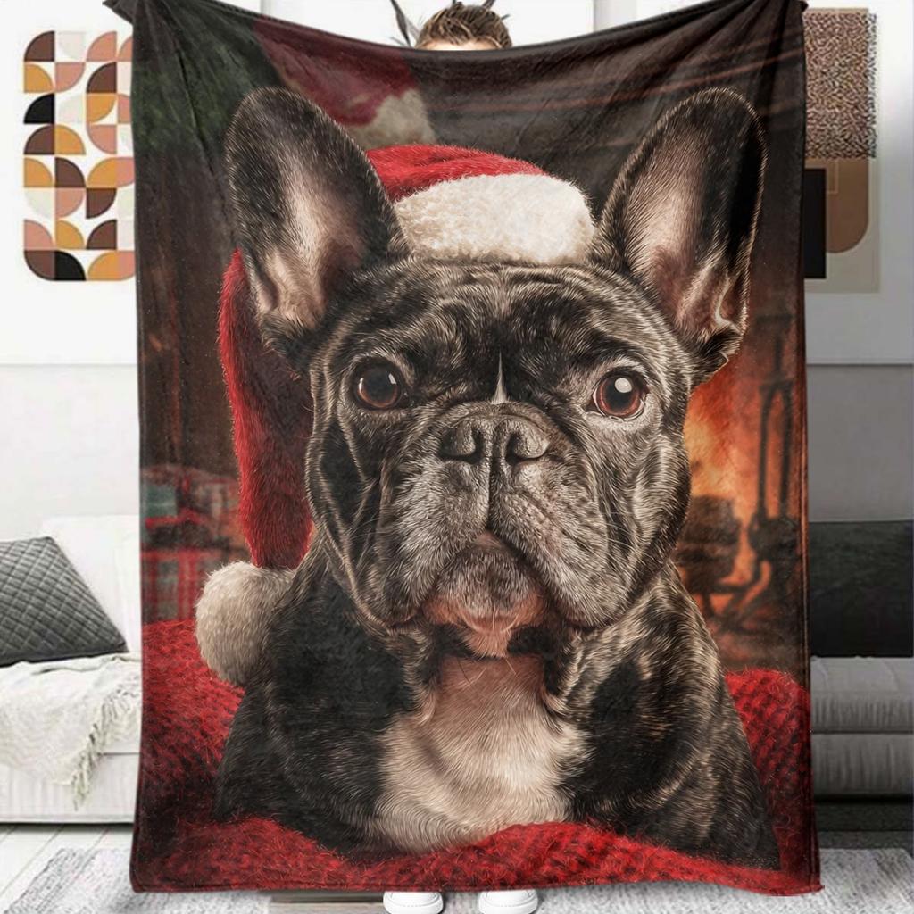 1Pc Cartoon Print Flannel Blanket, High Quality Comfortable for All Seasons, Home Decor, Warmth and Comfort, Perfect for Christmas Birthday Gift