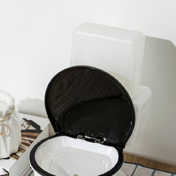 Fontanella per Gatti Forma WC Erogatore d'Acqua a Gravità 650ml Senza Filtro