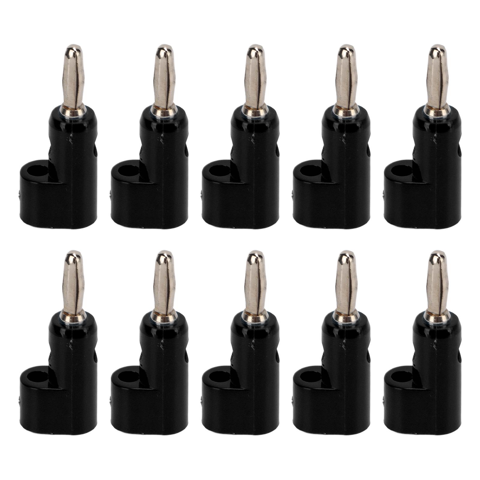 

10PcsSet 4mm Solderless Banana Plug Stackable Open Gcrew 30V AC60 В постійного струму, максимум 24 А для електроніки