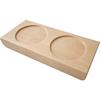 KATOMOKU Cat Beech Table, 2-Dish Capacity, Wood, km-123NA