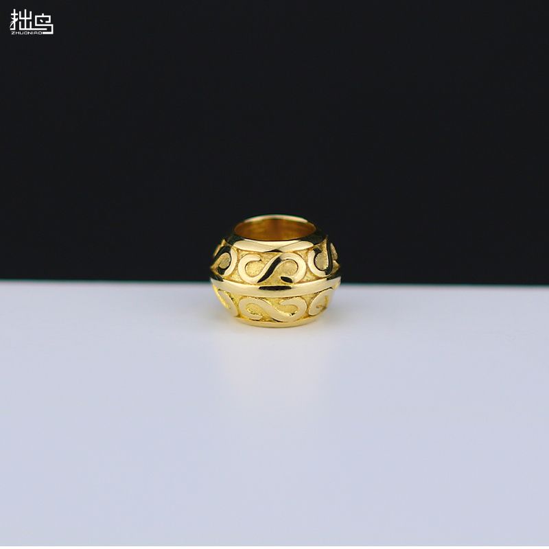 

Hole Solid Silver Bead 925 Sterling Silver Pendant Lanyard Beads Accessories Necklace Rope Tail Beads Closing Buckle Carrying Strap DIY Accessories 6.5mm Brass Primary Color