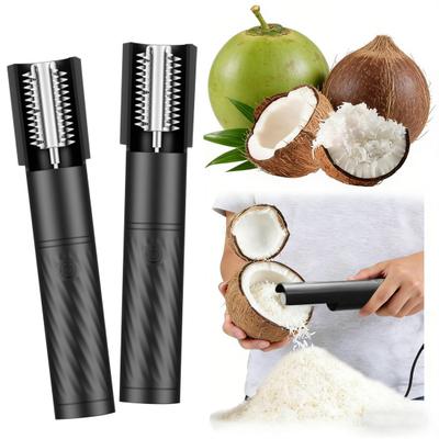 Electric Fish Scaler Coconut Shredder Handheld Rotating Kitchen Grater with Stainless Steel Blades Multi-Functional