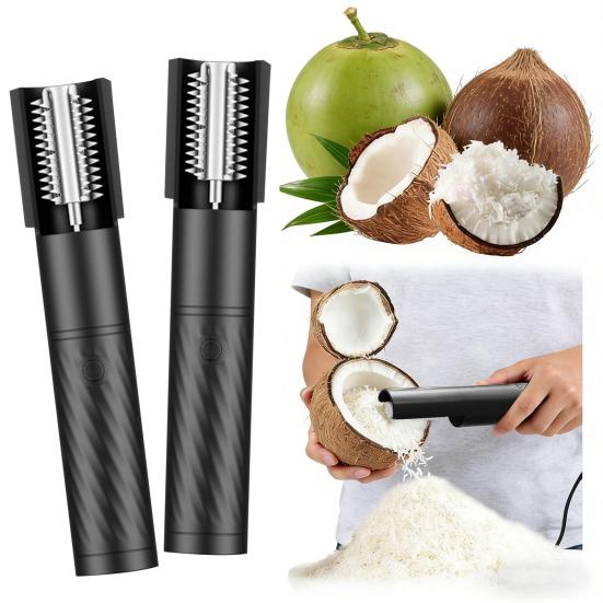 Electric Fish Scaler Coconut Shredder Handheld Rotating Kitchen Grater with Stainless Steel Blades Multi-Functional Efficient Scraper Peeler Shredder