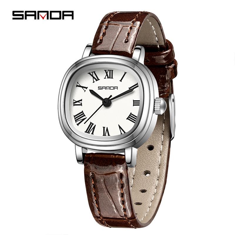 Sanda Ladies  Elegant Roman Numeral Square Quartz Watch