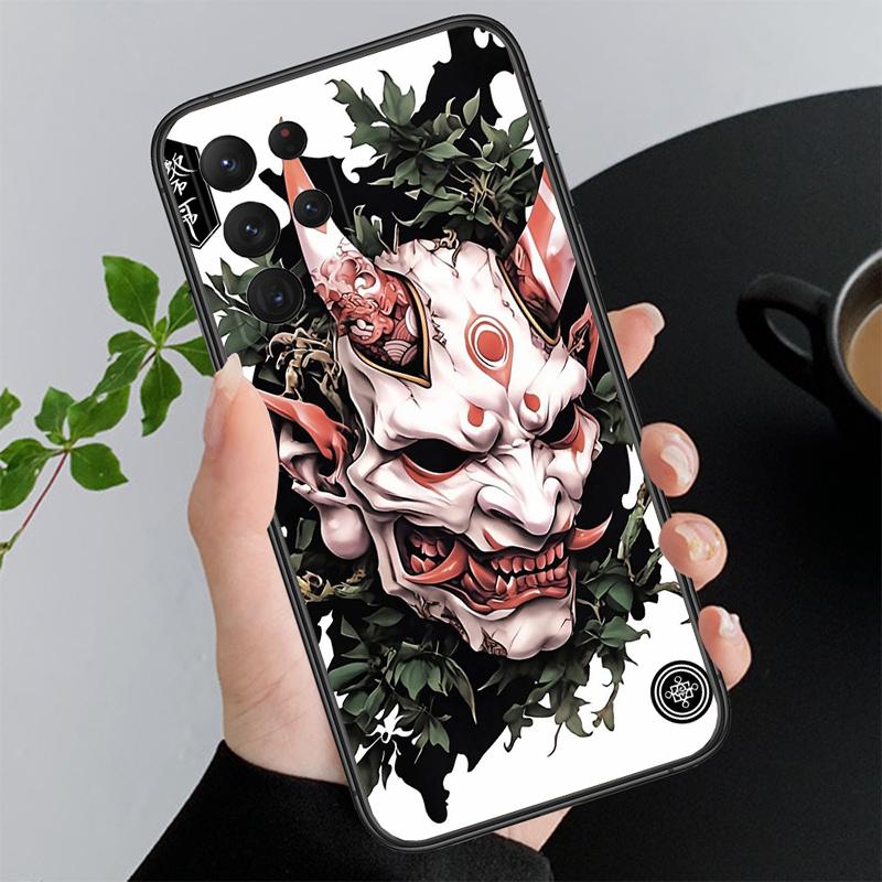 

Японская маска Они Дьявольское искусство Чехол для телефона для Samsung A55 A16 A56 A36 A35 A15 A53 A54 A33 A34 A25 A05S A52 A52S A14 A24 A26 A71 A34 5G