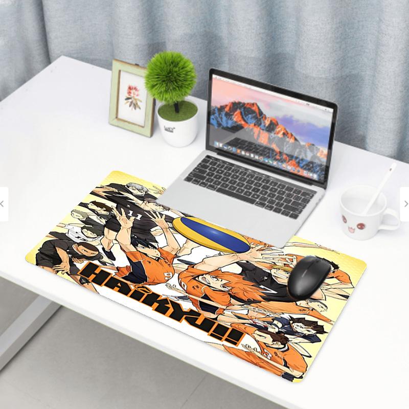 Haikyu Print Mouse Pad, Anti‑Slip Desktop keyboard Mat, for PC Laptop Gaming Working Daily Use, Cool Festival Surprise Gift
