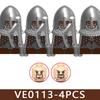 Castello Medievale Cavalieri Soldato Figure Blocchi da Costruzione Fanteria Legione Impero Guerriero Arco Spada Casco Milizia Mattoncini Giocattolo Regali