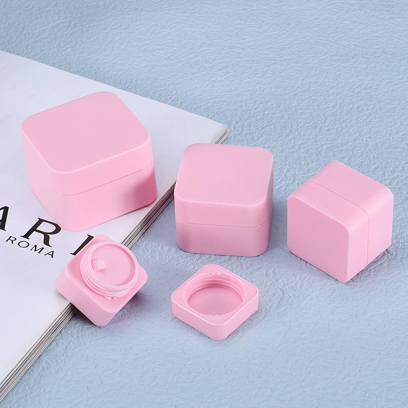 Square Frosted Double-Layer PP Cream Jar: 5g, 10g, 20g, 30g, 50g Plastic Mask Travel Container 20g