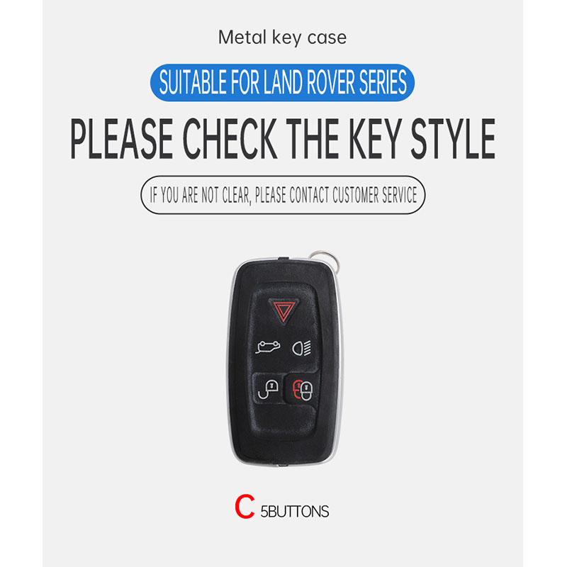 Car Key Case Cover For Land Rover Sport Freelander Discovery 4 Range Rover Sport Lr4 2010-2012 Zinc Alloy Leather Auto Keychain