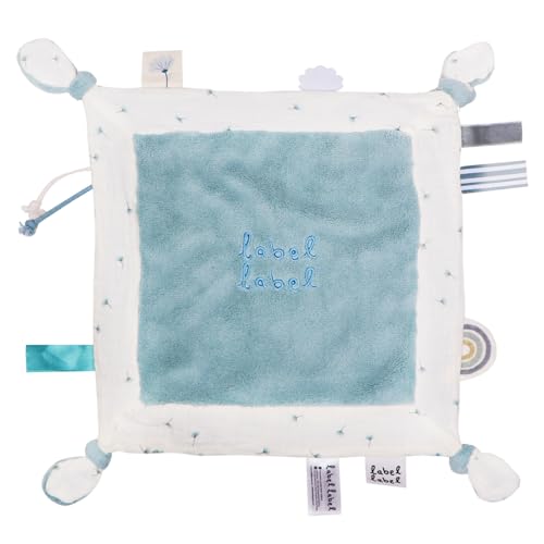 

LabelLabel Tag Towel, Baby Gift, Toddler Towel, Handkerchief, Ages 0, 1, and 18 Months, Newborn, Grandchild, Toy, Boys, Girls, Gift (Blue), Christmas