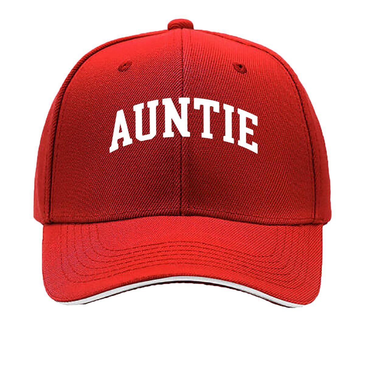 Auntie Baseball Cap for Unisex Adjustable Dad Hat with Auntie Logo QuickDry Soft Flat Brim Mach Sandwich Baseball Cap One Size