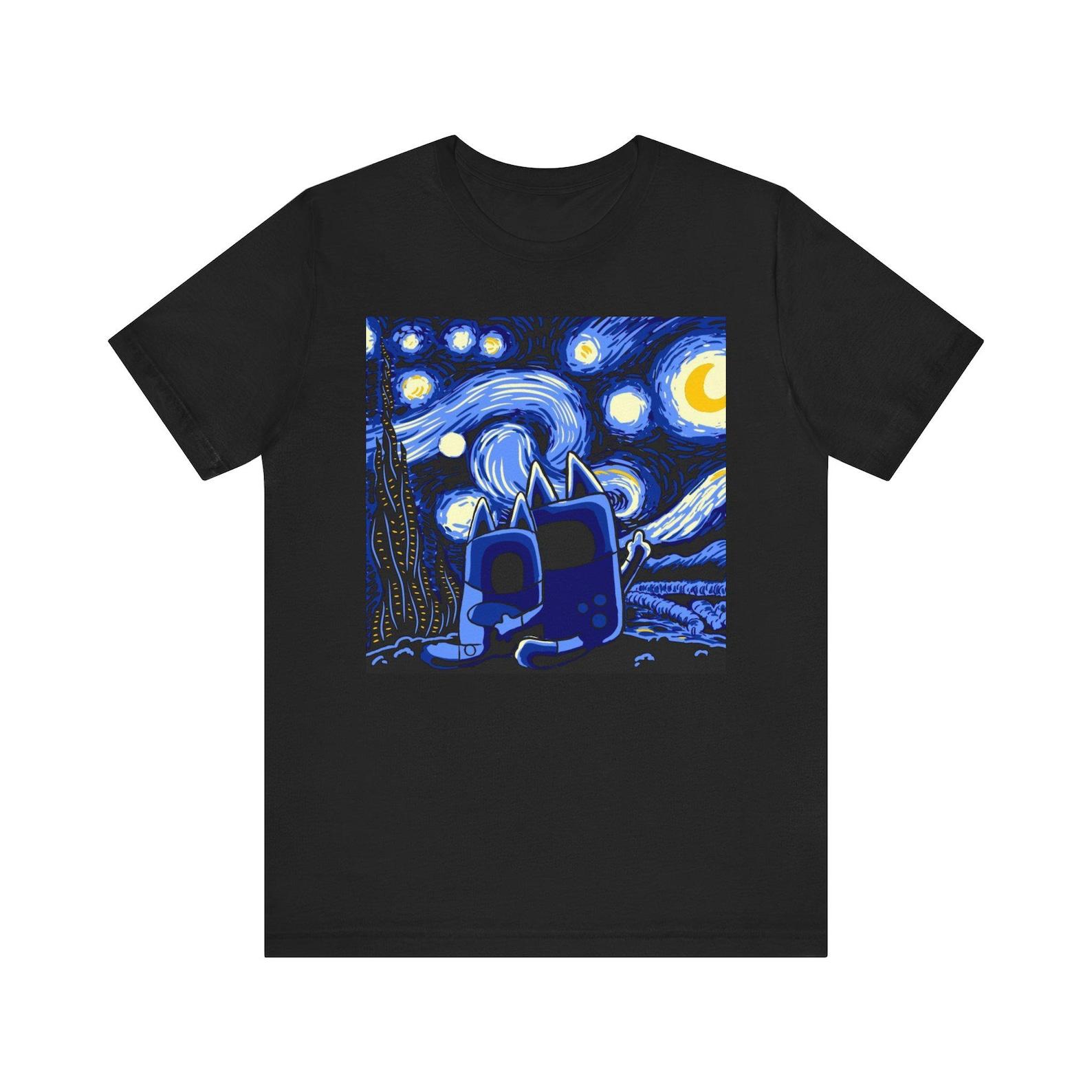 Starry Bluey Night Unisex Short Sleeve Tee 140