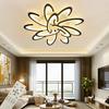 Artistic Flower Ceiling Lamp Unique Petal Design LED Light for Home Dimmable Modern Fixture for Bedroom Living Room Decor