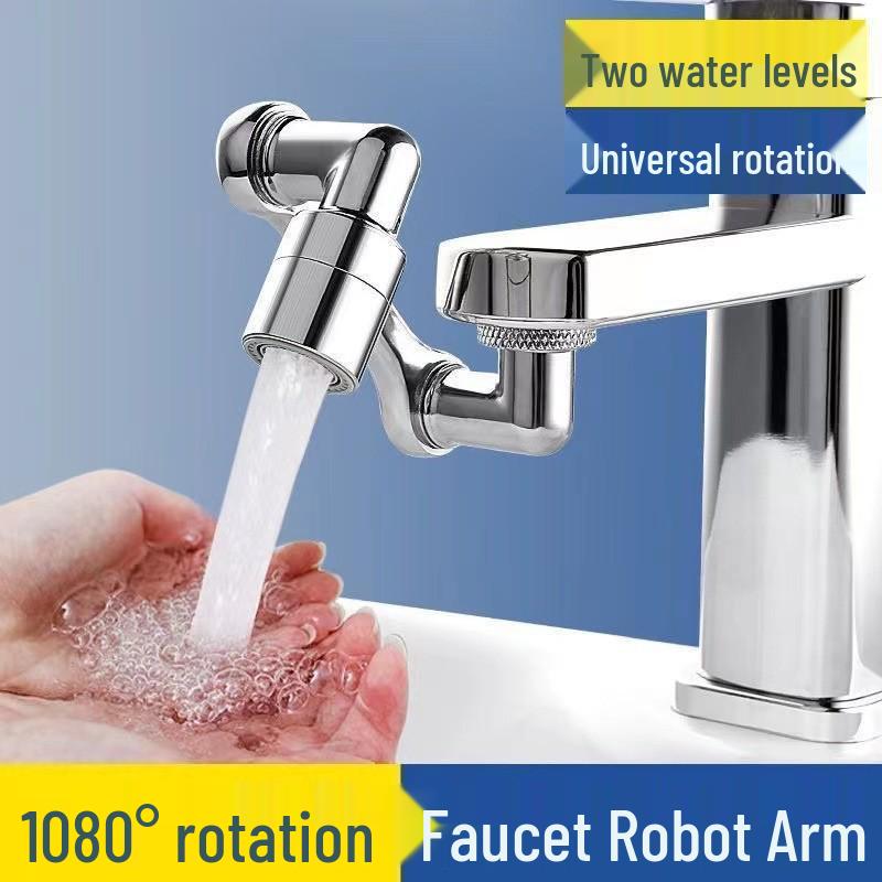 Universal Rotatable Faucet Extender with Splash-Proof Aerator