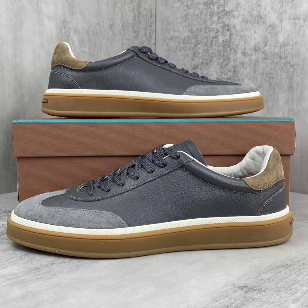 Holiday Gift Luxury Shoes Casual Sneakers Handmade Unisex Style Leather Upper Calfskin Lining Oxford Sole Breathable Non-slip