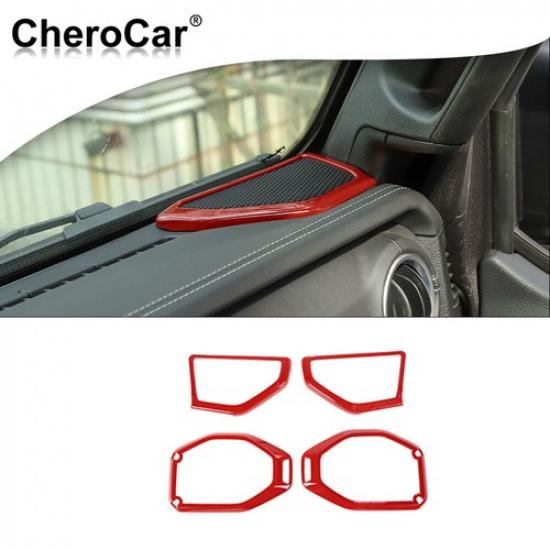 Car Top Roof A-Pillar Speaker Cover Trim For 18+ Jeep Wrangler JL Gladiator JT