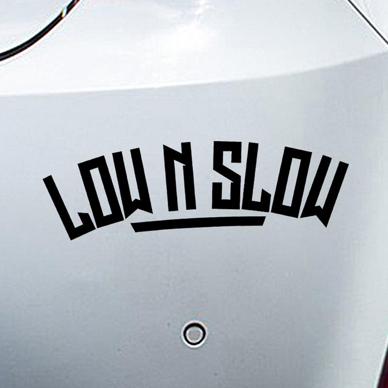 Low N Slow sticker voor auto, grappige sticker met opdruk, veiligheidssticker voor autorijden, reflecterende sticker, waterdicht, duurzaam voor de achterruit.