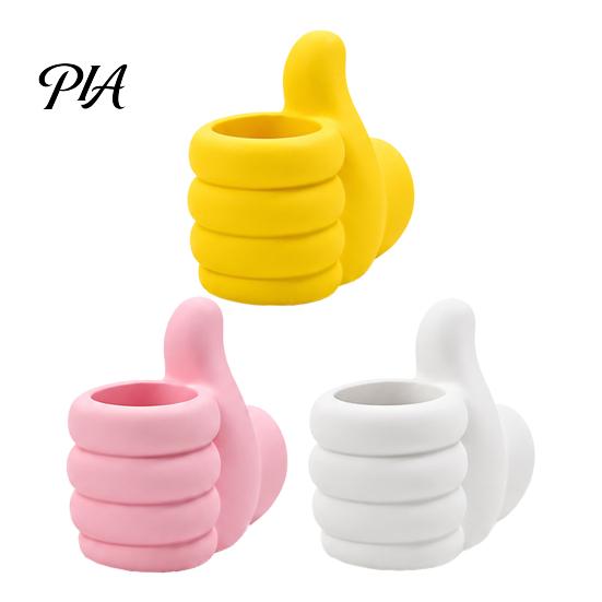 Desk Organizer for Stationery 3D Printed Thumbs?Up Pen Holder, Funny Gesture Shaped Organizer, Creative Thumb-Up Pencil Holder Cup, Cute Desktop