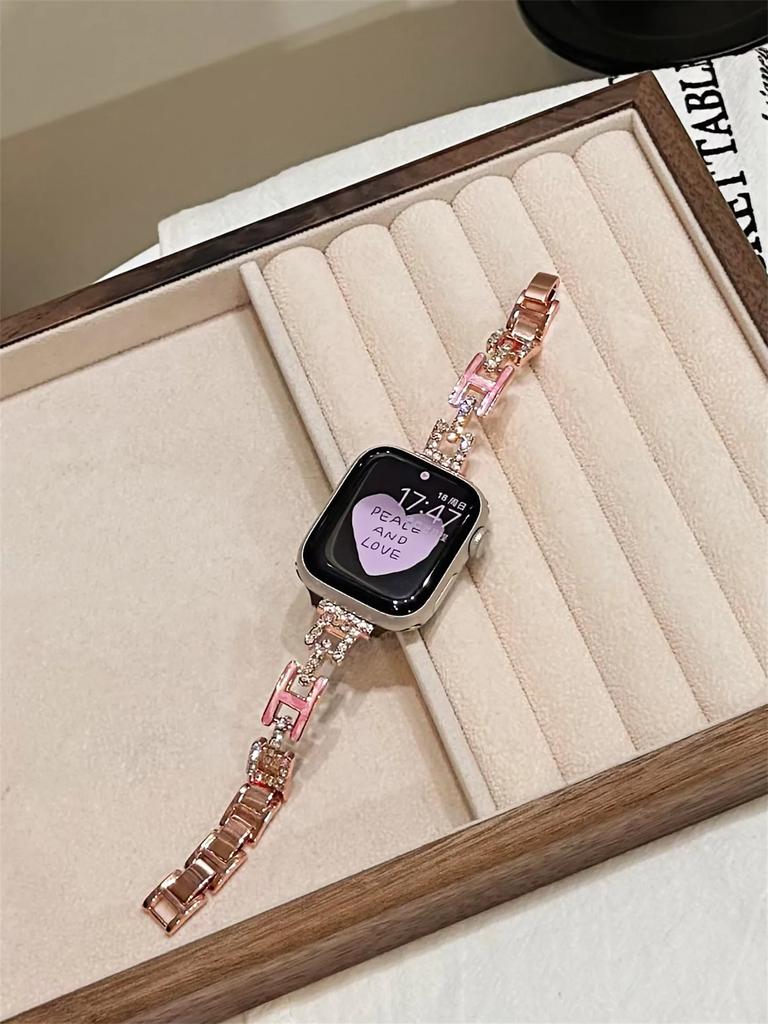 Fashion Metal bracelet For Apple Watch band link women Series 11/8/7/6/10/9 40mm 41mm 38mm 42mm 44mm 45mm 46mm Strap