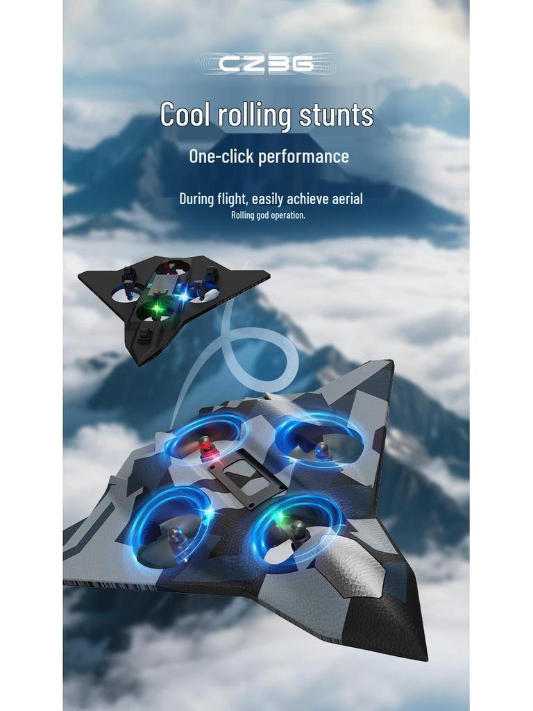 Remote Control Sixth Fighter Model Airplane - Drop-Resistant Toy Drone for Kids