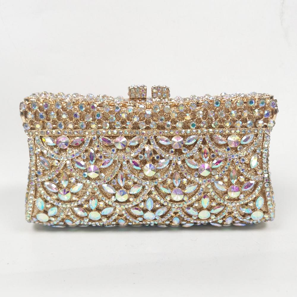 

Diamond Fish Scale Evening Clutches Bags Wedding And Party Purse Women’s Crystal Prom Dinner Purses Bags Luxury Silver/Gold 3 C 18cmX10cmX6cm