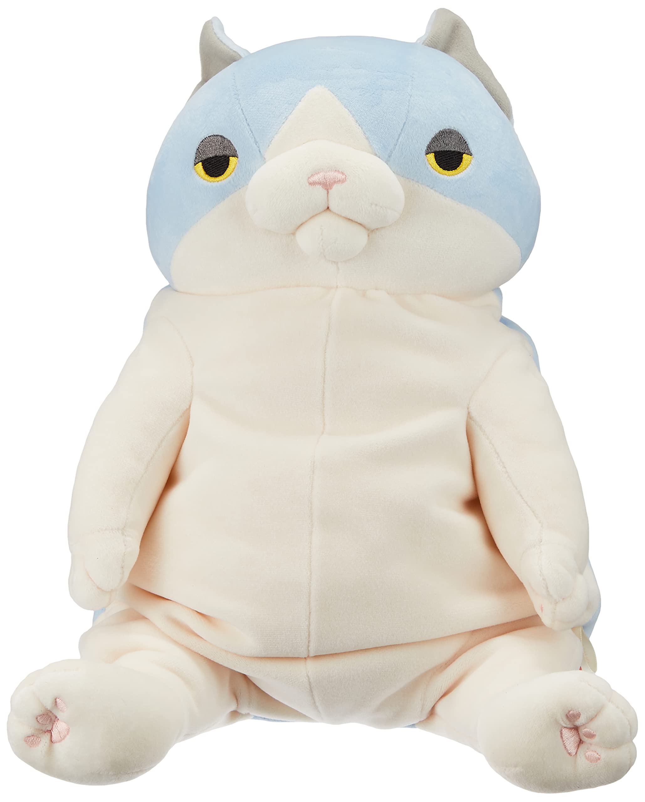Shinada Global Mochi Series Mochi Neko Pastel Ramune 22 x 22 x 30 cm Plush Cat Animal (Large) MONE-0350PR