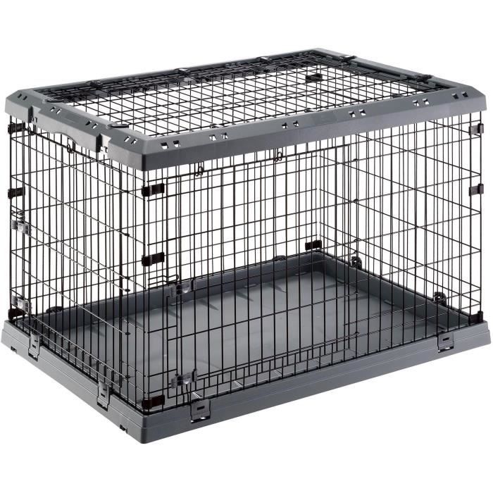FERPLAST - Box De Transport - SUPERIOR 75 BLACK - 77 X 51 X 55 Cm