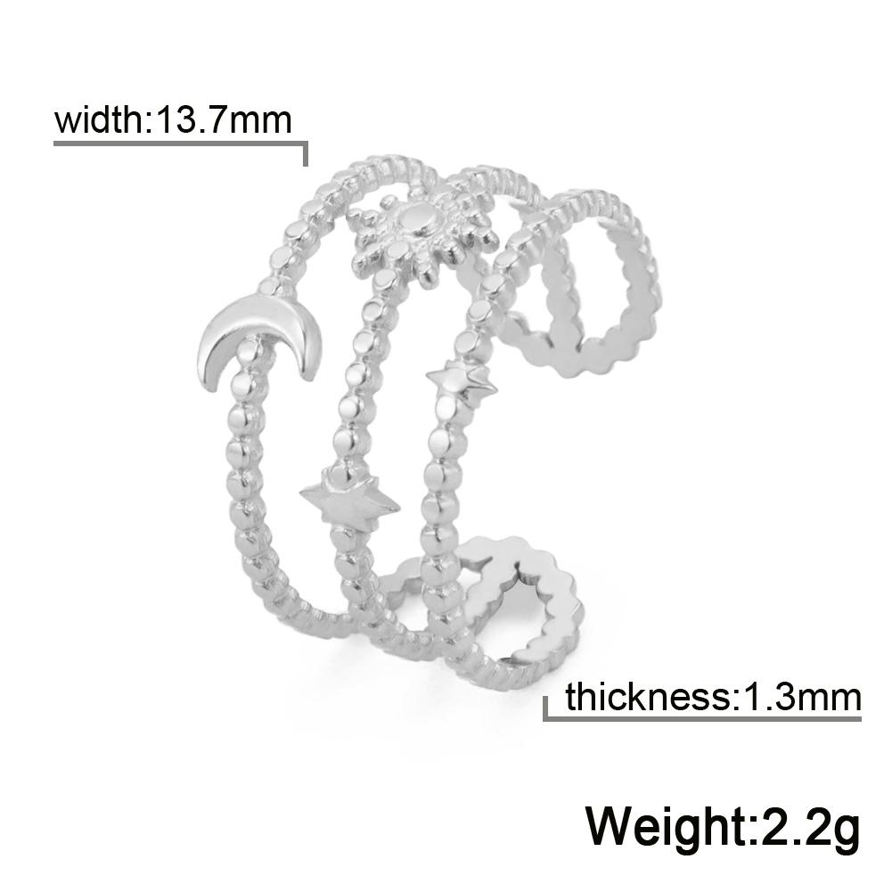 COOLTIME Women Ring Stainless Steel Adjustable Gold Color Finger Rings Mother Day Wedding Jewelry Gift 2025