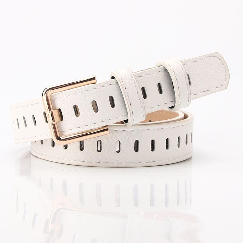 Women's Belt Korean Style Casual Hollow Decorative Pin Buckle Belt Versatile Girls' Jeans Belt Without Punching Belt