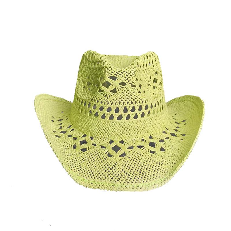 new Men Cowboy Straw hat women Fashion Large Brim straw hat with belt Party Outdoor summer cowgirl beach Sun Hat sombrero vaquer