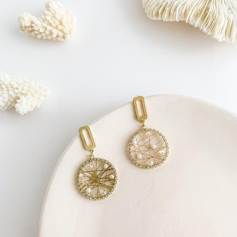 Sweet Dream Net Women s High-End Trendy Stud Earrings