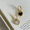 Heart Dangle Earrings Jewelry for Women with Hypoallergenic & Style Pendant Hoop Earrings Gifts Double Sided Black White