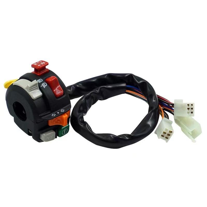 7/8" 22mm Motorcycle Multifunction Handlebar Control Switch Assembly Warning Light Kill Start Turn Signal Horn Button Switch
