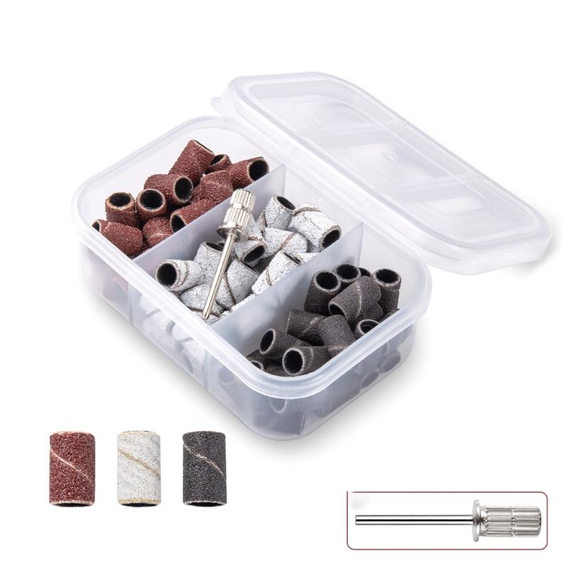 

Manicure Tool Sand Polishing Heads Sanding Cap Bands Perfect for Salon Quality Nail Care