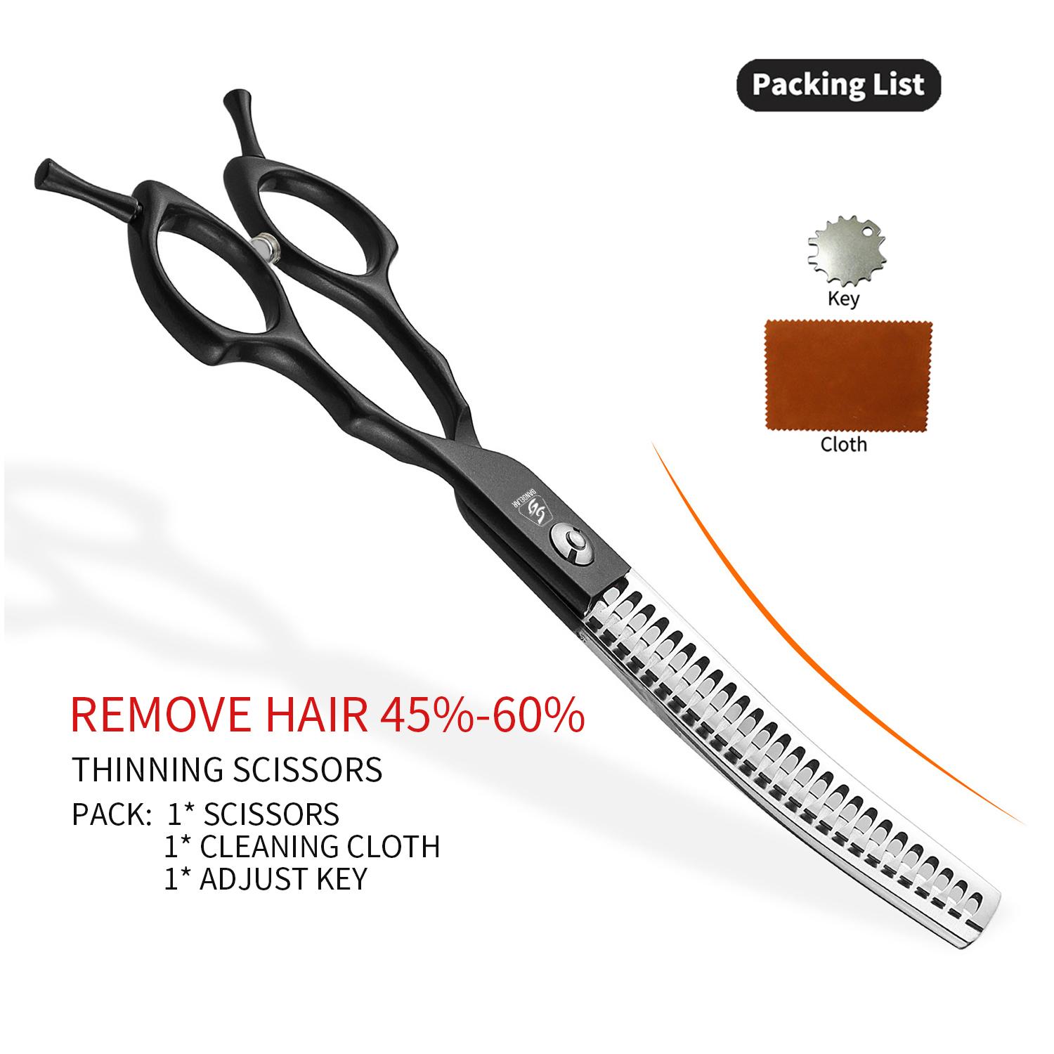 

Ножницы для стрижки домашних животных Sangelar 6,5 дюйма, черные, изогнутые, могут сгибаться вверх и вниз, удаляют 20–35% и 45–60% волос, высококачественный инструмент для груминга Remove Hair 20%-35%