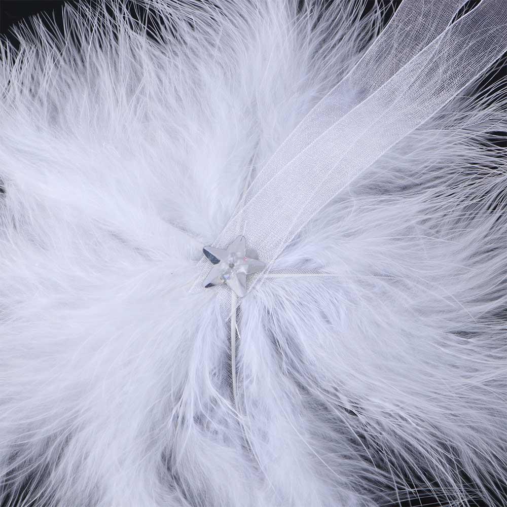 Party White Home Christmas Decoration Feather Wing Hanging Feather Star Bauble Christmas Pendant