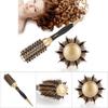Portable Anion Anti static Round Hair Comb Salon Styling Brush Gold & Black (25mm)