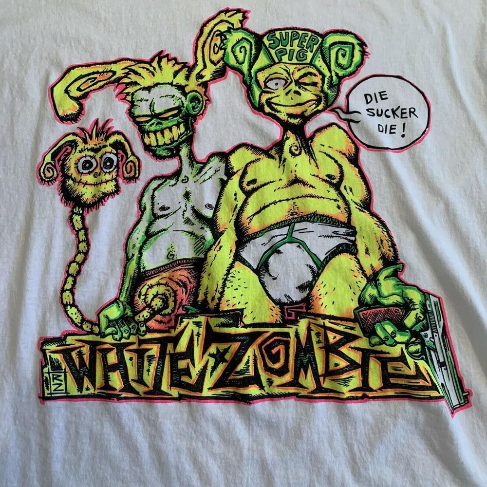 Rare White Zombie Band Short Sleeve White Men All Size S-234XL T-shirt Unisex T-Shirt XL