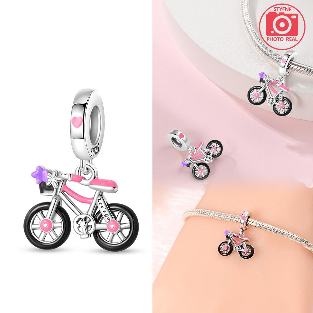 Pastel Road Bike Pendant Copper Colors For Charms Copper Colors Original Bracelet For Jewelry Making