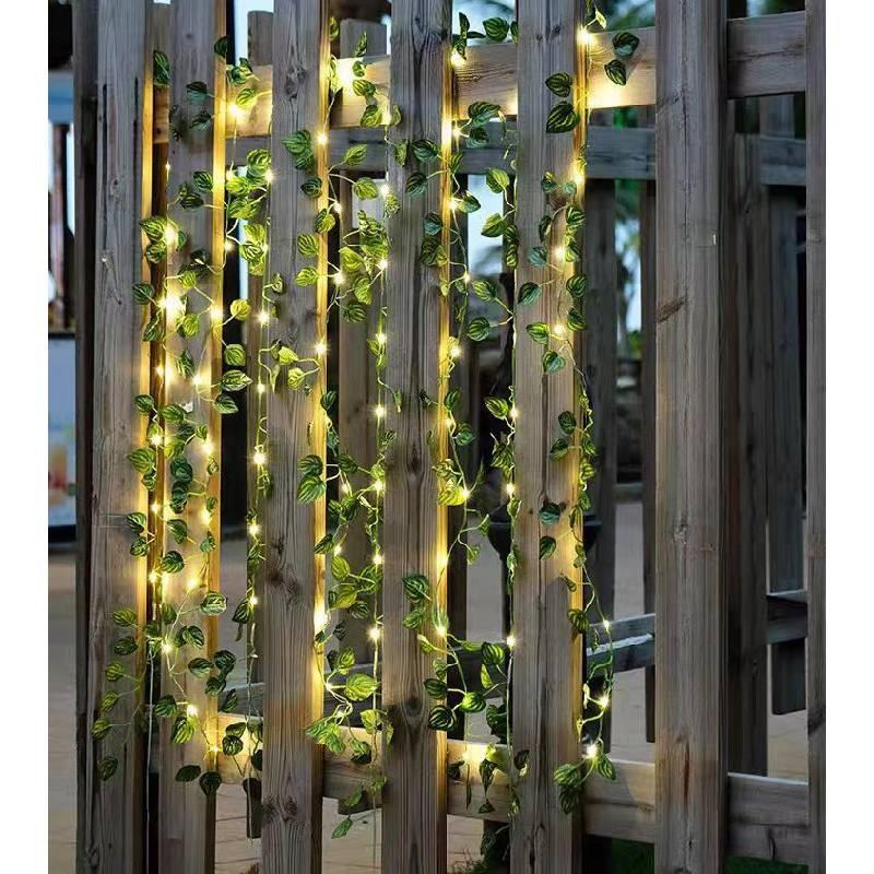 Wasserdichte Solar Efeu Blatt LED Lichterkette für Terrassen- und Gartenbeleuchtung